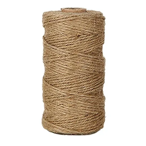 EDGEAM 328-Fuß/100M Natur Jute Schnur Deko Kordel für Hang Etikett, Grußkarte, Geschenke, DIY Basteln,Garten (100 Meters)