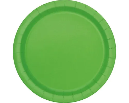 Unique Industries Inc. Pappteller Pappteller Uni Rund ca. 23cmØ/8St. Lime Green/Kiwi