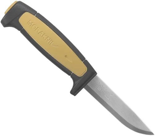 Morakniv Basic 511 schwarz/tan, Freizeit- Gürtelmesser mit Carbonstahl-Klinge