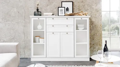 Highboard Laurito, weiß