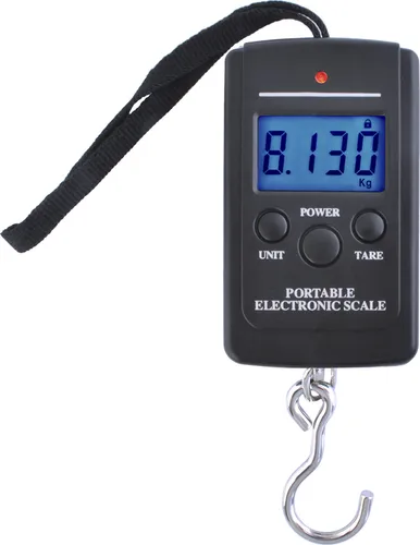 Digitale Kofferwaage Hängewaage bis 40 kg +/- 5 g Meßeinheiten kg lb Jin oz Tara- Holdfunktion 4175