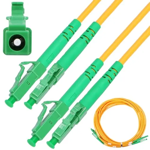 EXTRALINK PATCHCORD LC/APC-LC/APC SM 9/125 DUPLEX 3.0MM, Glasfaserkabel 1M, Lichtleiterkabel, FTTH-Netze, LAN, WAN, WDM-Systeme, Glasfaser, LWL Kabel, PCV Lichtwellenleiterkabel