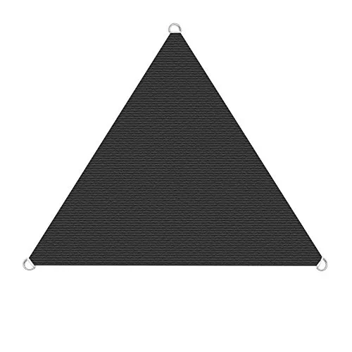 ESTEXO Sonnensegel Sonnenschutzsegel Sonnendach Sonnenschutz UV-Schutz Sichtschutz HDPE Anthrazit 4x4x4m (Dreieck)