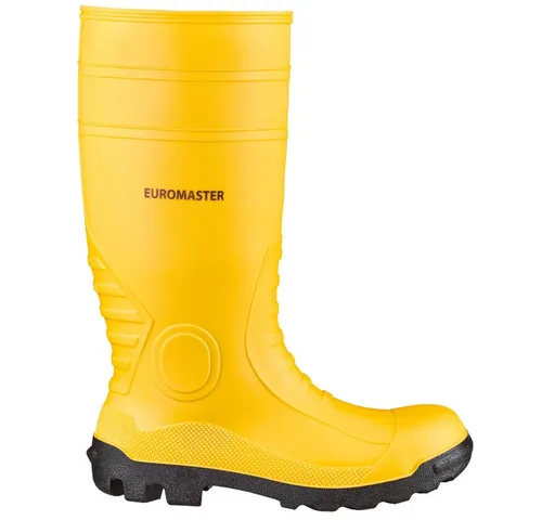 Euromaster Gummistiefel S5 mit Stahlkappe - Gummistiefel mit Stahlkappe und Durchtrittschutz, ideal für extreme Bedingungen und höchste Sicherheit bei der Arbeit.