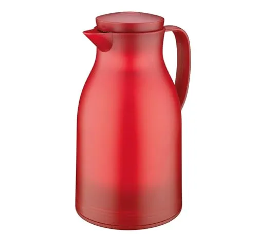 cilio Isolierkanne MONZA 1 Liter, rot, Vakuum-Hartglaseinsatz, Kunststoff