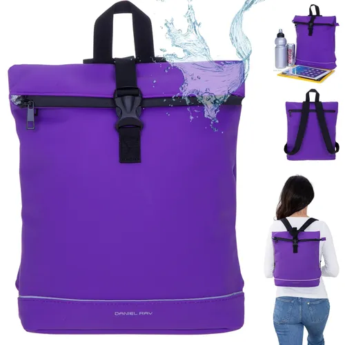 Daniel Ray Rucksack Damen Jeff - Wasserabweisender Cityrucksack - Stylischer Damenrucksack JEFF, A4 geeignet und wasserabweisend. Inklusive Schlüsselmäppchen, ideal für den Alltag und Reisen.