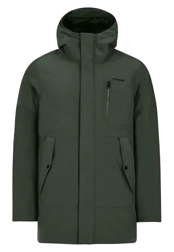 Protest Herren Ski- und Snowboardjacke PRTHEMLEY - Wasserdichte Jacke mit Geotech 10.000 Technologie für optimalen Schutz. Hoher Kragen und lange Passform sorgen für zusätzlichen Komfort und Wärme. Ideal für sportliche Aktivitäten im Schnee.