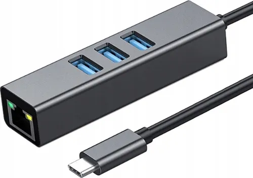 Co2 Adapter USB-C Ethernet - Netzwerkkarte LAN Hub mit USB Gigabit RJ45
