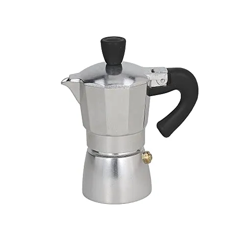 Tognana Mirror Espressokocher Moka, 0,5 Tasse, Aluminium, Grau