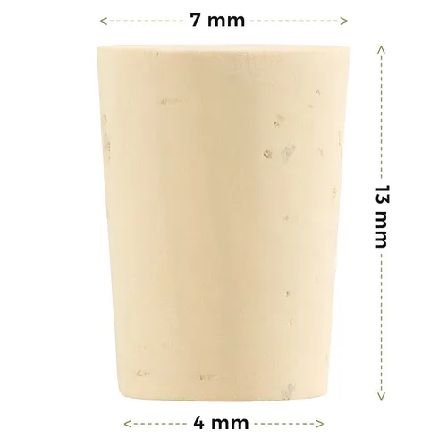 Spitzkorken aus Naturkork | konisch 13x7/4 mm | kleine Korkstopfen Ø 4–7 mm 100