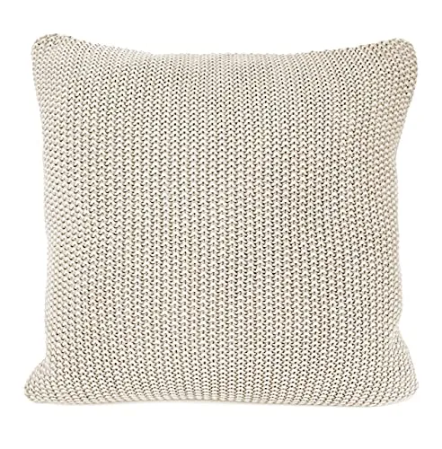nielsen HOME Kissen Nika grob gestrickt, 50x50 cm, Creme Weiß (Farbeffekt), 100% Baumwolle, Strick, Oekotex, Grobstrick, gemütlich modisch elegant, Dekokissen, Sofakissen, inkl. Füllkissen