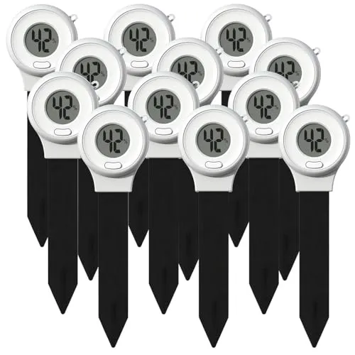 12er-Set digitale Boden-Feuchtigkeitsmessgeräte für Pflanzen - Feuchtemessgeräte & pH-Meter, präzise Messung der Bodenfeuchtigkeit für gesunde Pflanzen und optimales Gießen.