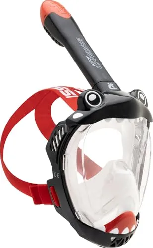 Cressi Kiddy Kids Full Face Mask Black/Clear/Red von Cressi