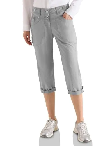 CECIL 3/4-Hose Style York im Five-Pocket Style grau 30 - Bequeme 3/4-Hose im modernen Five-Pocket-Design, aus pflegeleichter Baumwoll-Elasthan-Mischung für optimalen Tragekomfort. Ideal für einen lässigen Look!