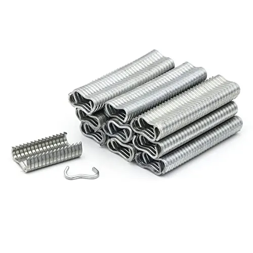 Wurstclipper Zange Clips Zum SchweißEn Und Reparieren der Crimp SchweißPunkte Des Stacheldrahtes für TierkäFige,600 Clips