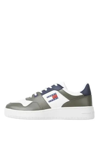 Tommy Hilfiger Blauer Kontrast-Sneaker Größe 46 - Sneaker mit auffälligem Print und Logo, ideal für modebewusste Menschen, die Komfort und Stil suchen.