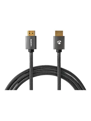 Nedis HDMI Kabel mit Ethernet - 3 m - Highspeed HDMI-Kabel mit Ethernet, ideal für 4K-Unterstützung, 3 m lang und perfekt für Heimkino-Setups.