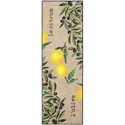 wash+dry Fußmatte Le Citron 60x180 cm - Hochwertige Fußmatte für innen und außen, waschbar bis 60 Grad, rutschfest und langlebig - ideal für Allergiker und Haustierbesitzer.