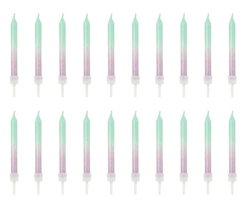 PartyDeco Geburtstagskerzen Ombre 6cm von PartyDeco