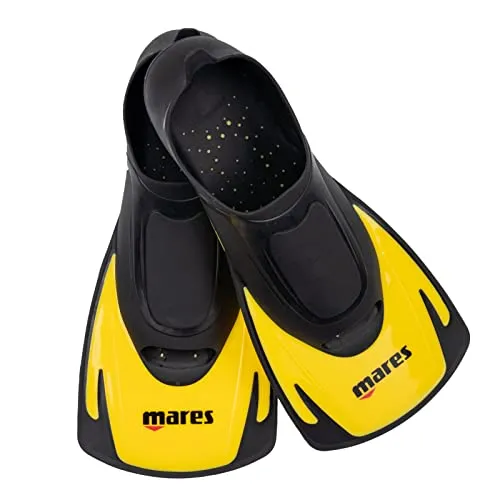 Mares Aquazone Hermes Schnorchelflosse für Erwachsene – Unisex, Gelb, 36 - Flossen für Schnorcheln und Trainingsschwimmen, mit komfortablem Vollfuß-Design und kurzem Blatt, perfekt für Reisen und ruhige Gewässer.