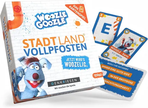 Denkriesen Spiel DENKRIESEN Stadt Land VOLLPFOSTEN® – WOOZLE GOOZLE Kartenspiel