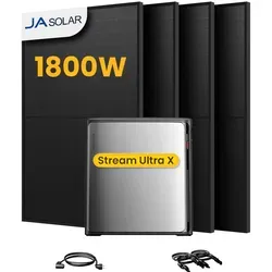 EcoFlow Stream Ultra X - All-in-One Speicher für Balkonkraftwerke - Powerstations mit bis zu 2 300 W AC-Ausgang, erweiterbarer Kapazität von 3,84 bis 23 kWh und einfacher Installation - ideal für nachhaltige Energieversorgung.