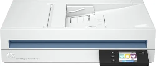 HP ScanJet N6600 fnw1 Flachbettscanner - A4 Duplex-Scanner mit 50 Seiten/Min. Scangeschwindigkeit, ADF für bis zu 100 Blatt und intuitivem 7,11cm Touchscreen für einfache Bedienung.