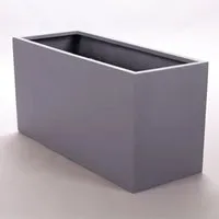 Elegant Einrichten Pflanzkübel aus Fiberglas | Rechteckig 84x30x40cm | Grau - Hochwertiger Pflanzkübel aus Fiberglas, ideal für Blumen und Pflanzen. Mit großzügigem Volumen von 100L und modernem Design für eine stilvolle Umgebung.