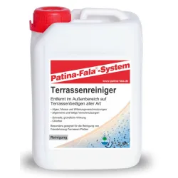 Patina-Fala® Terrassenreiniger 1050 - Effektive Reinigung für Außenbereiche - Reinigungsmittel zur Entfernung von Witterungs- und Fettverschmutzungen auf Terrassen, Balkonen und mehr. Ideal für verschiedene Materialien wie Holz, Naturstein und Fliesen.