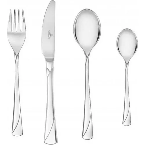 Gerlach Valor 24-teiliges Besteckset für 6 Personen - Elegantes Besteckset aus rostfreiem Edelstahl 18/10, spülmaschinenfest und ideal für jede Gelegenheit. Perfekte Balance und zeitlose Eleganz machen es zum idealen Geschenk.