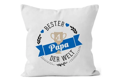 MoonWorks Dekokissen Kissenbezug {bester_t_[object Object]} [object Object] der Welt Geschenk für [object Object] Baumwolle MoonWorks®
