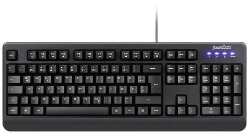 Perixx Periboard-517 B USB Tastatur Deutsch, QWERTZ Schwarz - Wasserdichte und staubgeschützte Tastatur mit IP65-Schutz, ideal für Büros und industrielle Umgebungen. Antimikrobielle Beschichtung schützt vor Schimmel und Bakterien.