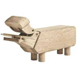 Kay Bojesen Flusspferd 9 cm - Figuren & Skulpturen, charmante Holzfigur aus unbehandelter Eiche, ideal als Geschenk für zahlreiche Anlässe und ein zeitloser Begleiter für jedes Zuhause.