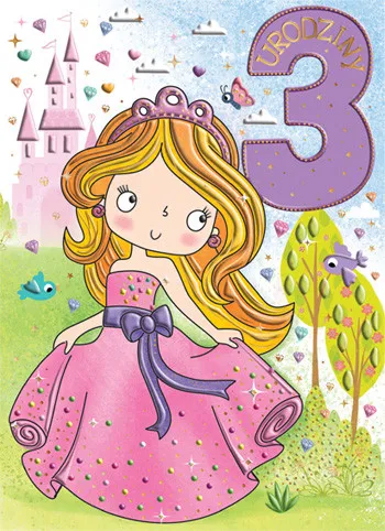 KARNET URODZINY 3 B6 Z KOP KROLEWNA HE FOL HENRY 5905701485260