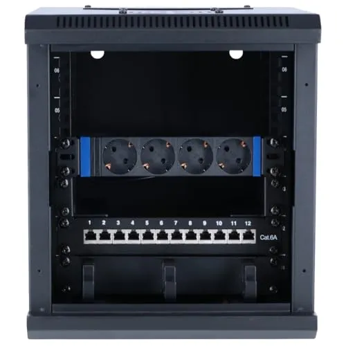 DSIT 10 Zoll Set: 6HE Netzwerkschrank zur Wandmontage