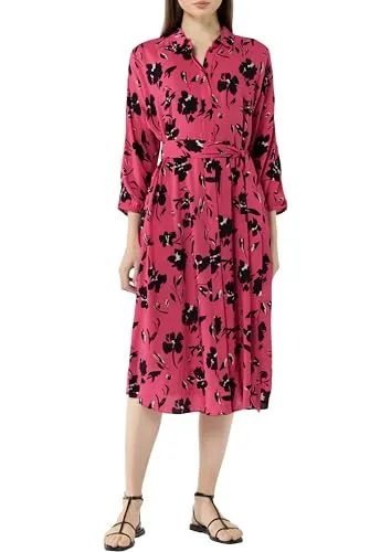comma casual identity Maxikleid Midi-Kleid mit Hemdkragen 36 EU - Feminin gestaltetes Maxikleid mit Hemdkragen und Fledermausärmel, ideal für elegante Anlässe. Aus 100% Viskose für hohen Tragekomfort.