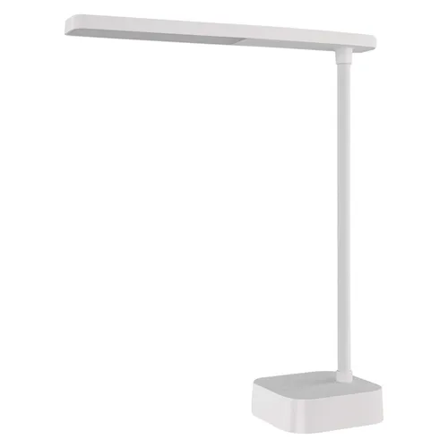 EMOS Akku-Schreibtischlampe LUCY, USB-aufladbar, 2W, Helligkeit 100lm, kabellos, biegsam, stufenlosses Dimmen, 1m USB-Ladekabel, weiß, Z7626