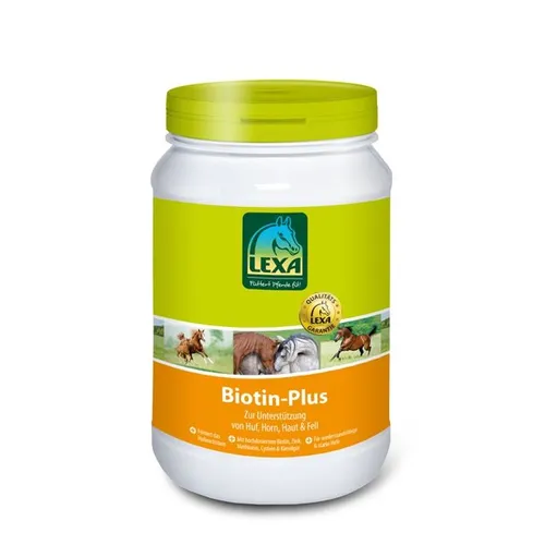 LEXA Biotin-Plus für Pferde 1 kg - Pferdefutter zur Verbesserung der Hufqualität mit hochdosiertem Biotin, Zink und schwefelhaltigen Aminosäuren für starke und gesunde Hufe. Ideal zur gezielten Ergänzung bei Hufproblemen.