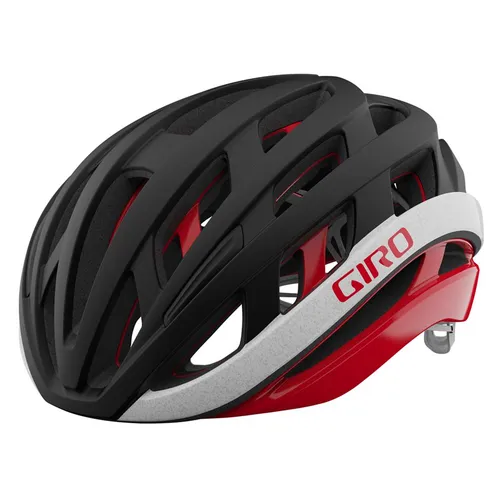 Giro Helios Spherical Helm – Matte Black/Red 22, M - Fahrradhelm mit Spherical Technology für maximalen Kopf- und Gehirnschutz, ideal für sicherheitsbewusste Radfahrer. Mit fortschrittlichem Belüftungssystem und antibakterieller Polsterung.