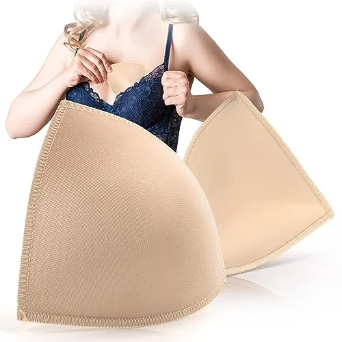 USIT, BH-Einlagen Dreieckige mit Push Up, Anatomisch, Weich und Atmungsaktiv, Größe 2, Nackt