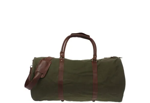 LECONI Reisetasche große Sporttasche für Damen und Herren - Taschen aus strapazierfähigem Canvas und weichem Rindsleder, ideal für Reisen mit großem Hauptfach und abnehmbarem Trageriemen.