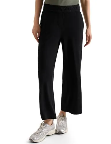 Cecil High Waist Wide Leg Hose im Loose Fit Schwarz M in schwarz von CECIL