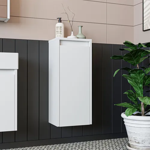 Roomart Badmöbel-Set LEO – Stilvolle Badezimmermöbel in Weiß - Modernes Badmöbel-Set mit Unterschrank und Waschbecken, ideal für eine elegante Gestaltung. Hochwertige Materialien sorgen für Langlebigkeit und ansprechendes Design.