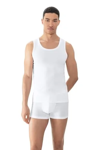 Mey Tagwäsche Serie Dry Cotton Breeze Herren Homewear Shirts Weiss S(4) - Herren-Unterhemden mit körpernaher Passform und modernem V-Ausschnitt, ideal für optimalen Komfort und Temperaturregulierung.