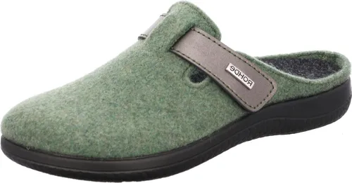 Rohde Damen Pantoffel Hausschuh Wechselfußbett Softfilz Bari 6549, Größe:39 EU, Farbe:Grün