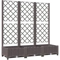 vidaXL Pflanzkübel mit Rankgitter - 120x40x121,5cm, witterungsbeständig und ideal für Garten, Balkon oder Terrasse
