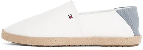 Tommy Hilfiger HILFIGER ESPADRILLE CORE TEXTILE Slipper - Herren-Pantoletten mit sportlichem Design, ideal für den Sommer. Bequem und stylisch durch den Kontrastbesatz an der Ferse und das atmungsaktive Baumwollmaterial.