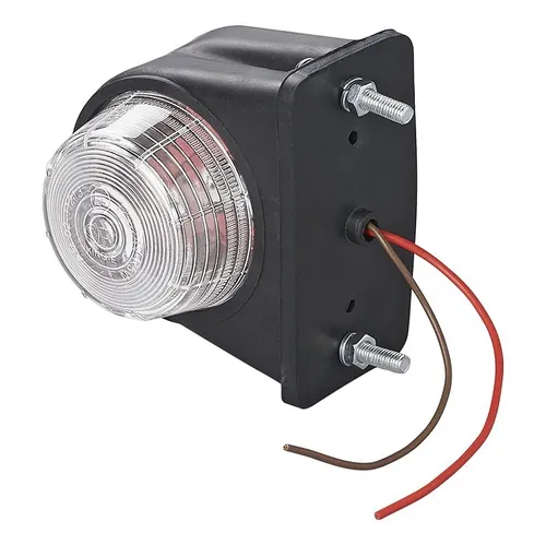 Umrissleuchte rot/weiß 67x78mm flach