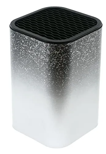 Lashuma Kochmesser Aufbewahrung 9x9 cm, Messerhalter mittel groß, Farbe: Silber, Block Höhe: 14 cm