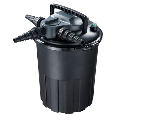 AquaForte CBF-15000 Druckfilter - Effizienter Gartenteichfilter mit UV-C Lampe - Gartenteichfilter mit 24 Watt UV-C Lampe, Rückspül-Funktion und optimal für Teiche bis 15m³ geeignet.